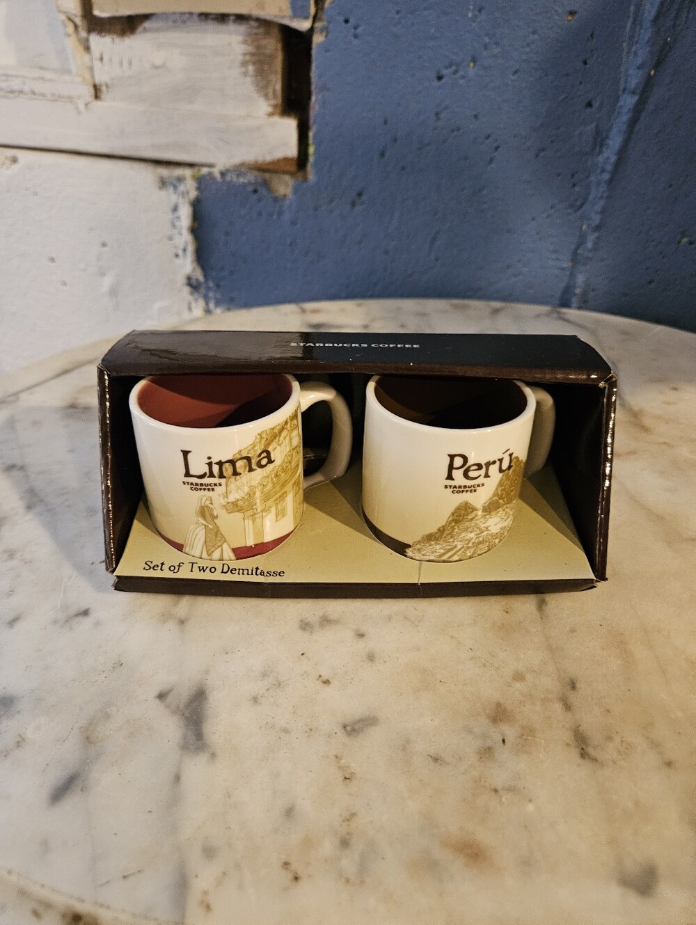 Starbucks Lima & Peru City Mug Set 3oz Ceramic Collectible Souvenir New